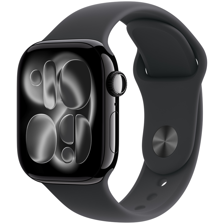 Apple Watch Series 11 GPS 42mm - Jet Black Aluminium with Black Sport Band M/L