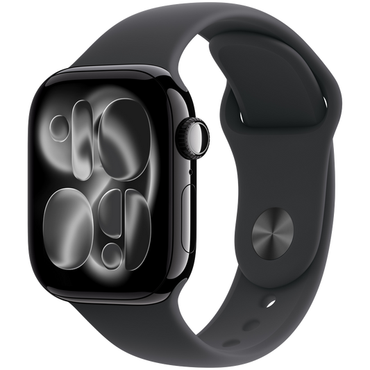 Apple Watch Series 11 GPS 42mm - Jet Black Aluminium with Black Sport Band M/L