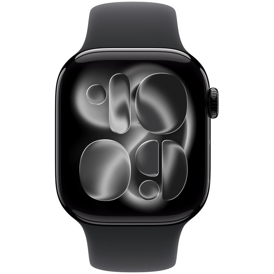 Apple Watch Series 11 GPS 42mm - Jet Black Aluminium with Black Sport Band M/L
