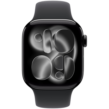 Apple Watch Series 11 GPS 42mm - Jet Black Aluminium with Black Sport Band M/L