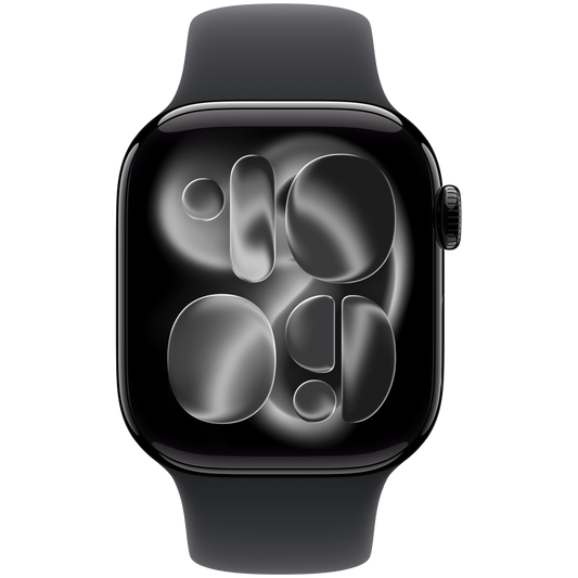 Apple Watch Series 11 GPS 42mm - Jet Black Aluminium with Black Sport Band M/L