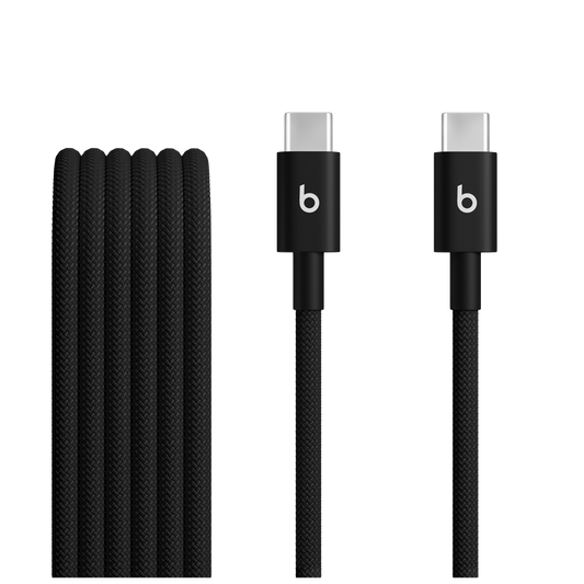Beats USB-C to USB-C Woven Cables (1.5 m) - Bolt Black (2-Pack)