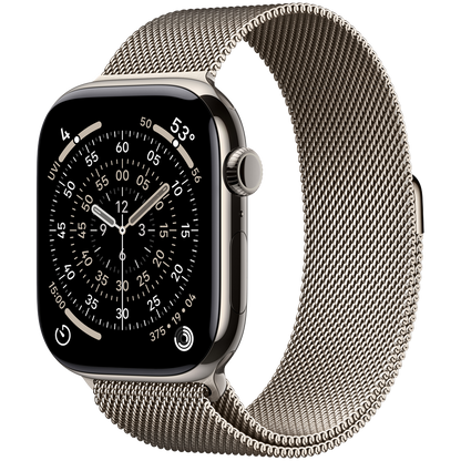 Apple Watch Series 11 GPS + Cellular 46mm - Natural Titanium with Natural Milanese Loop M/L