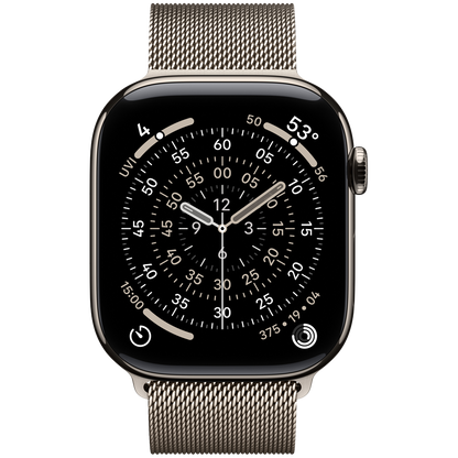 Apple Watch Series 11 GPS + Cellular 46mm - Natural Titanium with Natural Milanese Loop M/L