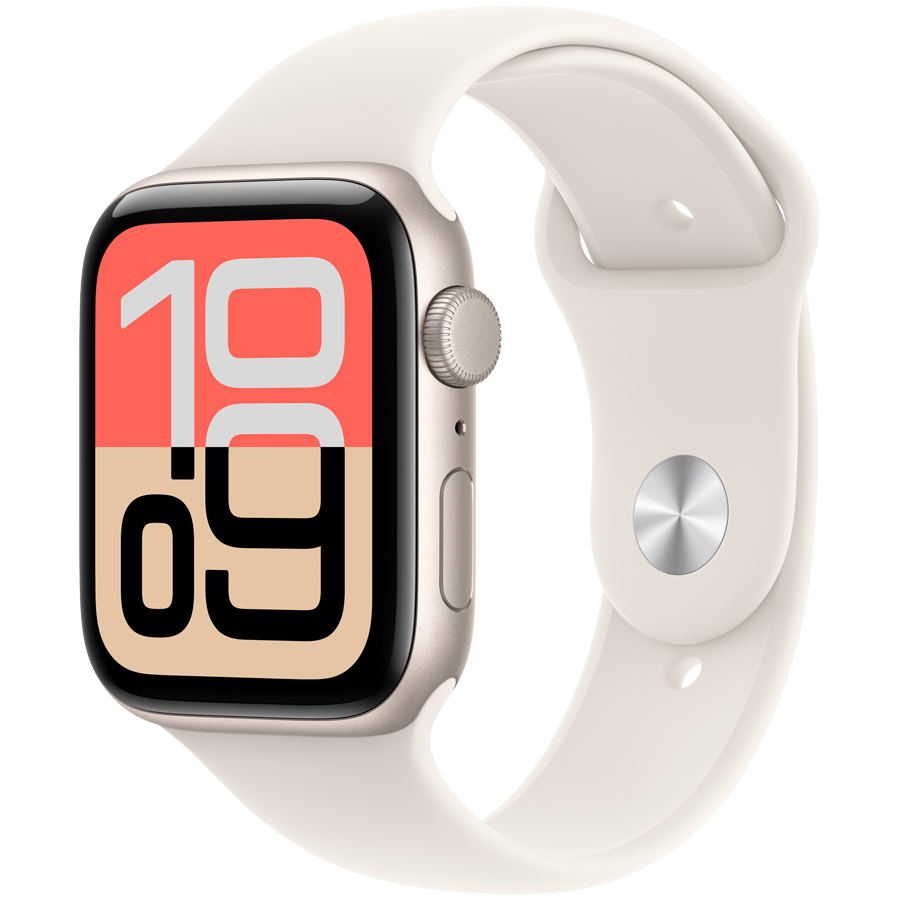 Apple Watch SE 3 GPS 44mm - Starlight Aluminium with Starlight Sport Band S/M