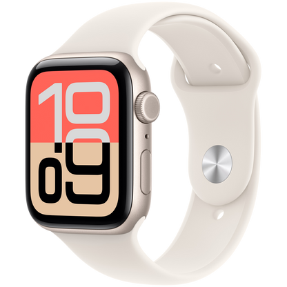Apple Watch SE 3 GPS + Cellular 44mm - Starlight with Starlight Sport Band S/M
