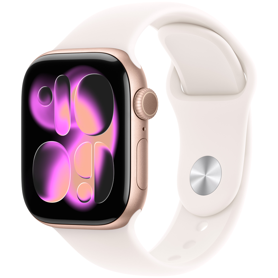 Apple Watch Series 11 GPS + Cellular 42mm - Rose Gold Aluminium with Light Blush Sport Band M/L