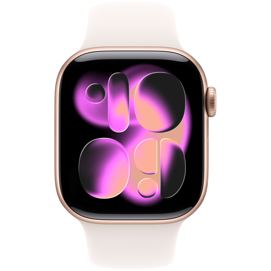 Apple Watch Series 11 GPS + Cellular 42mm - Rose Gold Aluminium with Light Blush Sport Band M/L