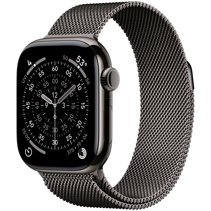 Apple Watch Series 11 GPS + Cellular 42mm - Slate Titanium with Slate Milanese Loop