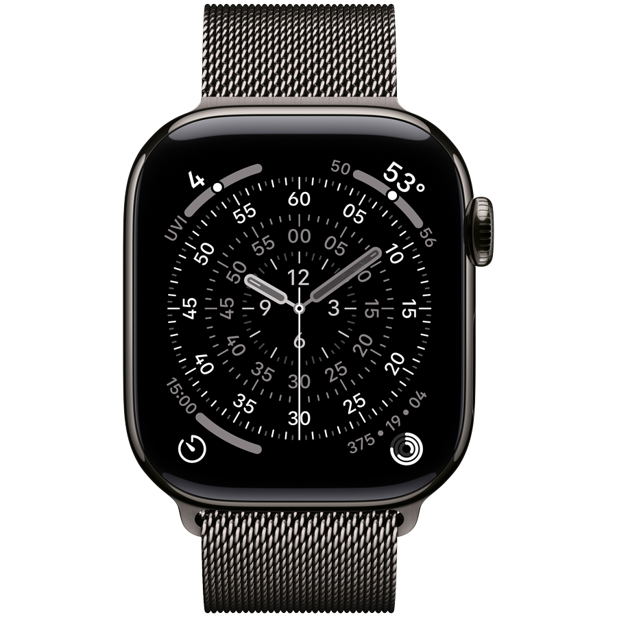 Apple Watch Series 11 GPS + Cellular 42mm - Slate Titanium with Slate Milanese Loop