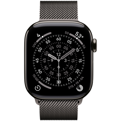 Apple Watch Series 11 GPS + Cellular 42mm - Slate Titanium with Slate Milanese Loop