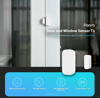 Aqara Door and Window Sensor T1 - Aqara Hub Required