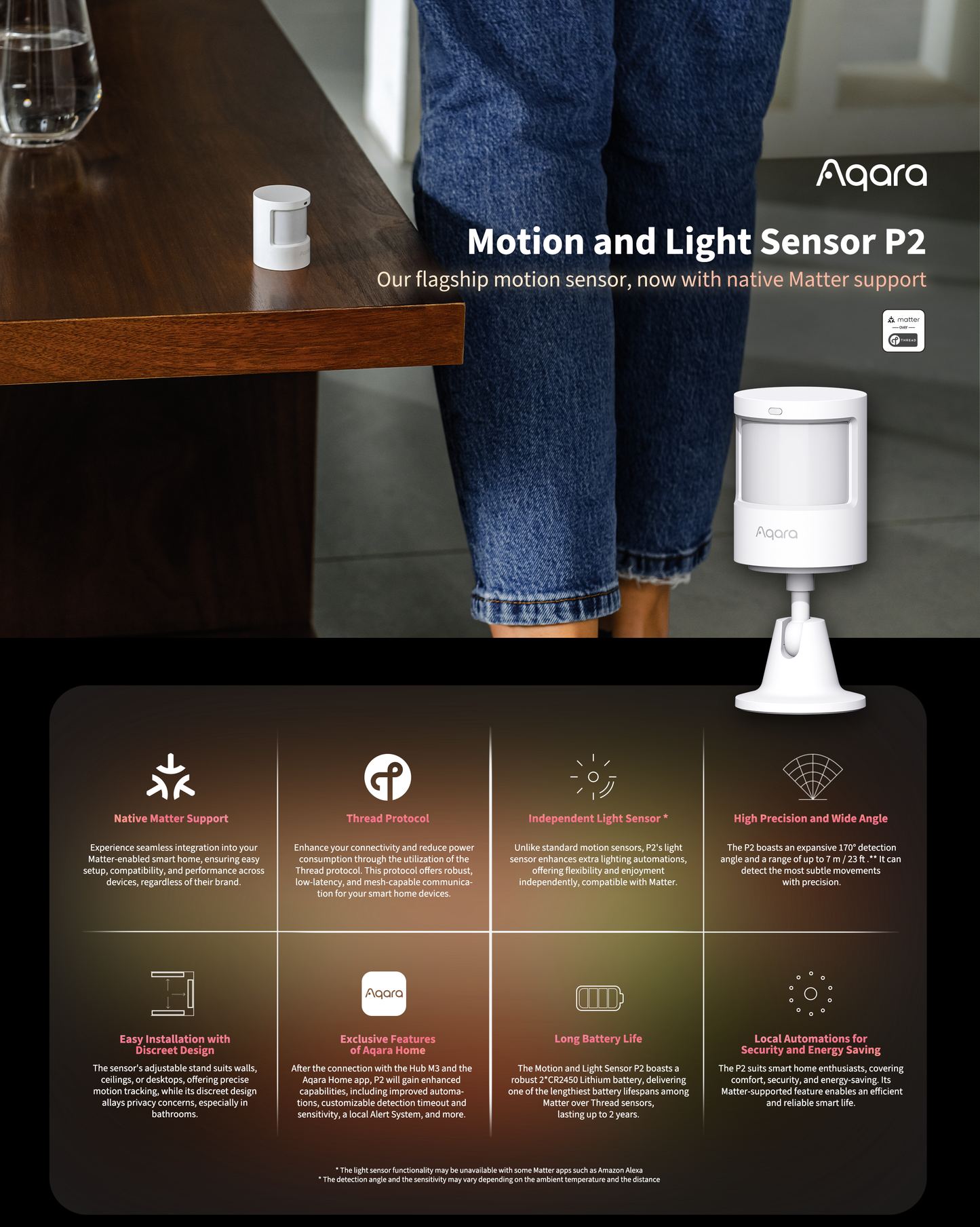 Aqara Motion and Light Sensor P2 - Aqara Hub Required