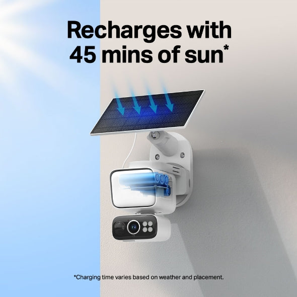 Tapo Solar-Powered Floodlight Pan/Tilt Security Camera Kit - Tapo C615F KIT