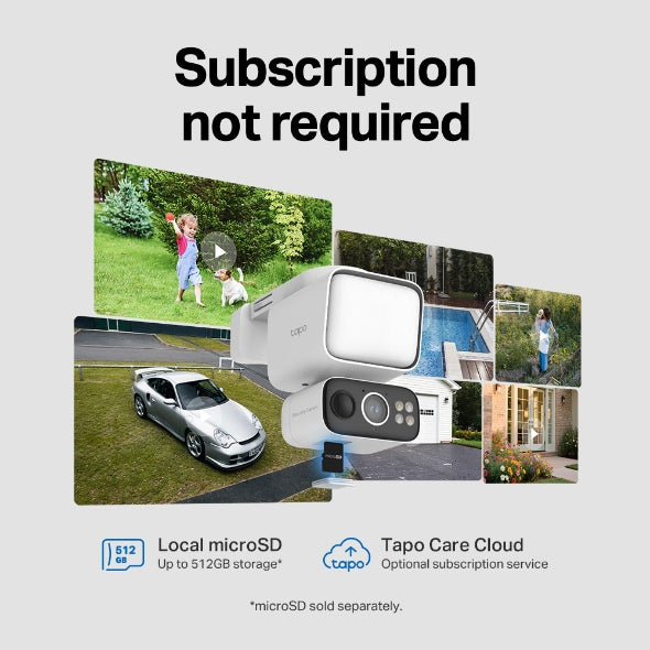 Tapo Solar-Powered Floodlight Pan/Tilt Security Camera Kit - Tapo C615F KIT