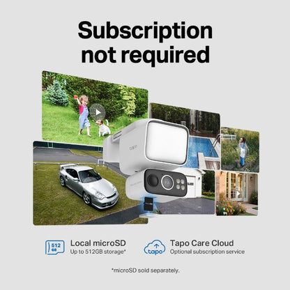 Tapo Solar-Powered Floodlight Pan/Tilt Security Camera Kit - Tapo C615F KIT