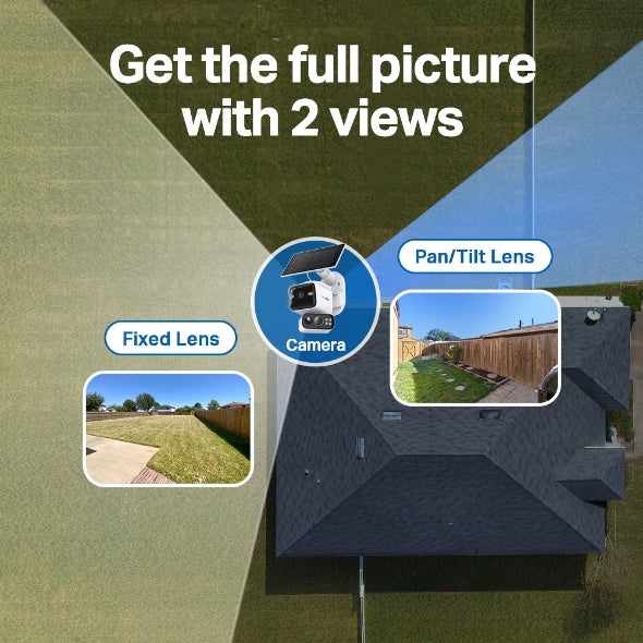 Tapo Solar-Powered Dual-Lens Pan/Tilt Security Camera Kit - Tapo C645D KIT