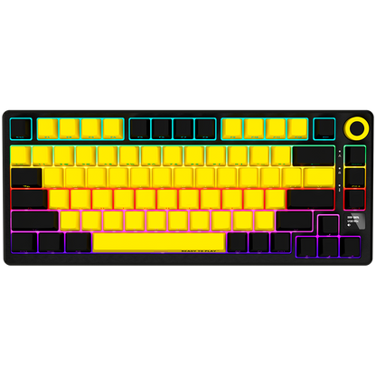 Lorgar Wireless Gaming Keyboard KBP7075W - Black/Yellow