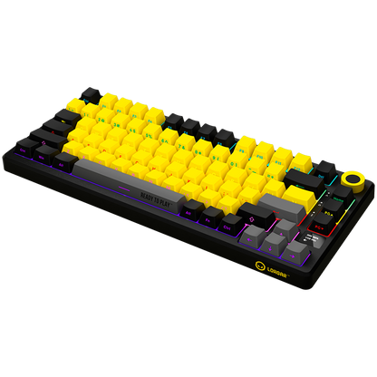 Lorgar Wireless Gaming Keyboard KBP7075W - Black/Yellow
