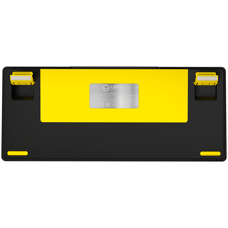 Lorgar Wireless Gaming Keyboard KBP7075W - Black/Yellow