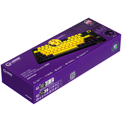 Lorgar Wireless Gaming Keyboard KBP7075W - Black/Yellow