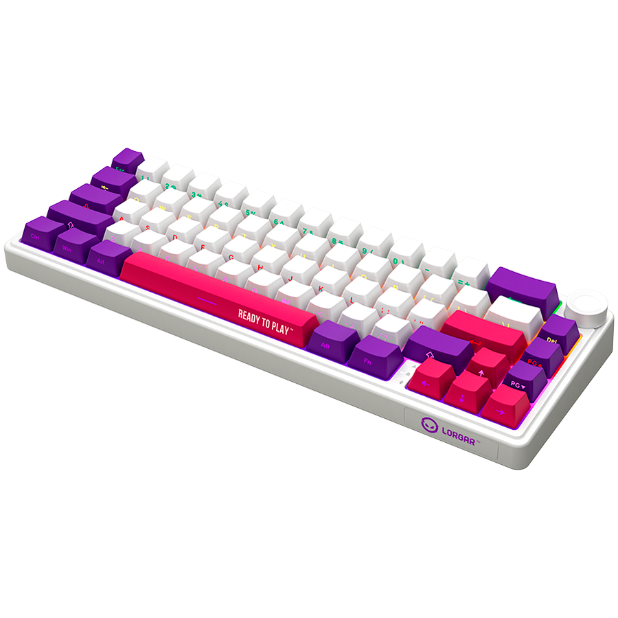 Lorgar Wireless Gaming Keyboard KBP70MW - White
