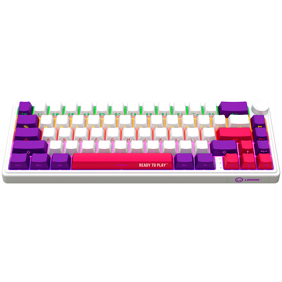 Lorgar Wireless Gaming Keyboard KBP70MW - White