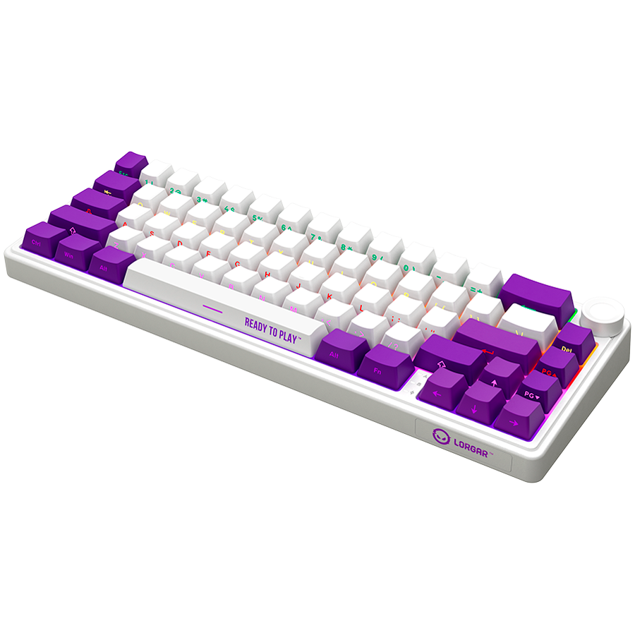 Lorgar Wireless Gaming Keyboard KBP70MW - White
