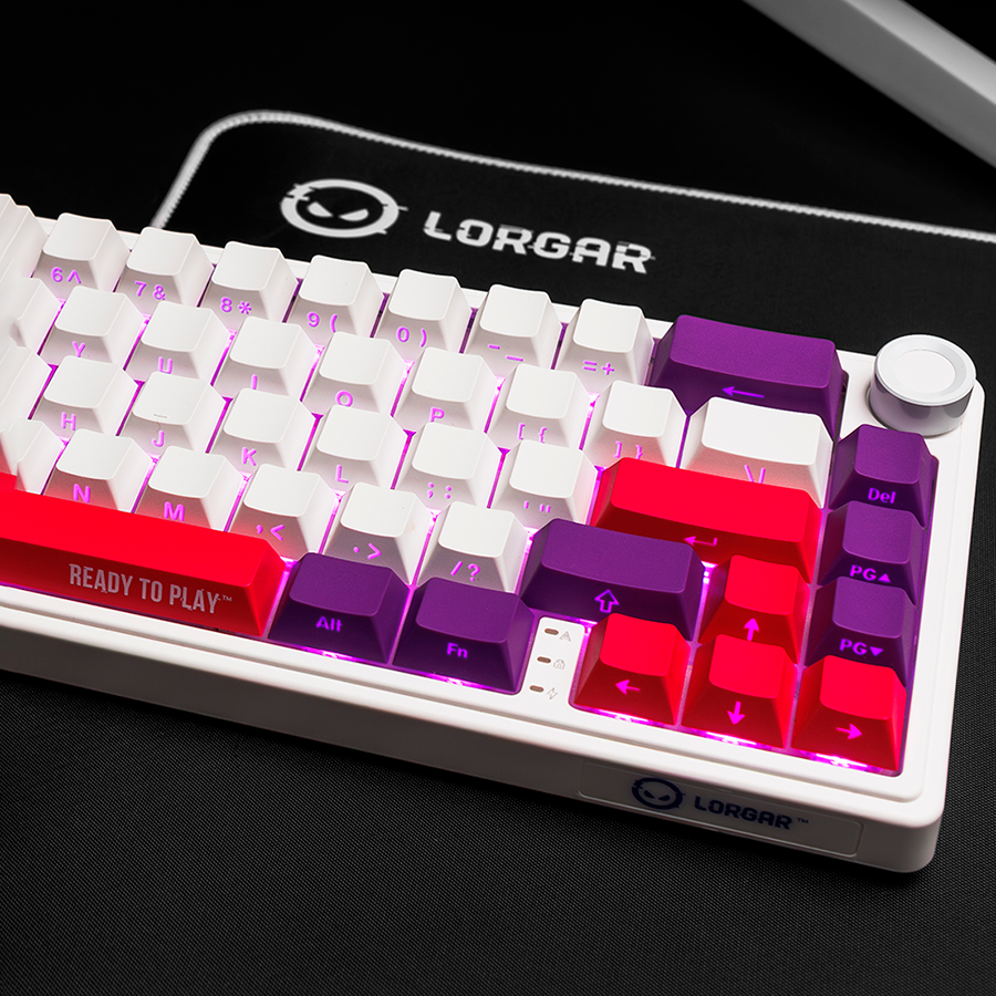 Lorgar Wireless Gaming Keyboard KBP70MW - White
