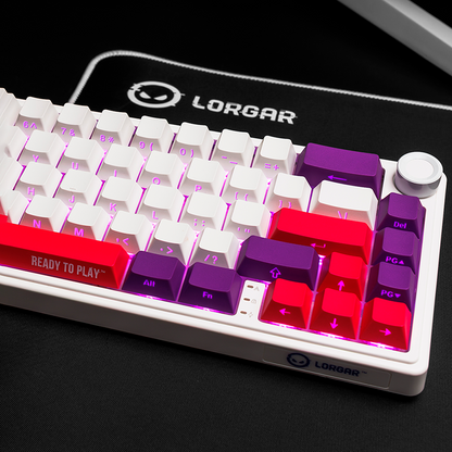 Lorgar Wireless Gaming Keyboard KBP70MW - White