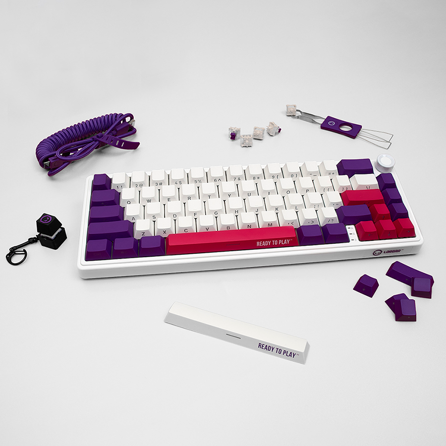 Lorgar Wireless Gaming Keyboard KBP70MW - White