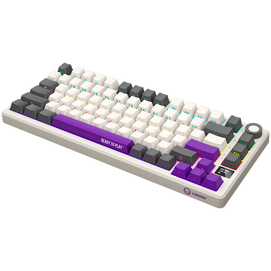 Lorgar Wireless Gaming Keyboard KBP7075W - Beige