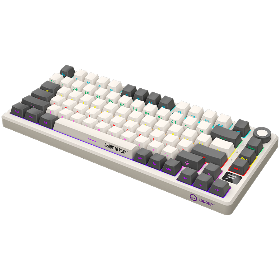 Lorgar Wireless Gaming Keyboard KBP7075W - Beige