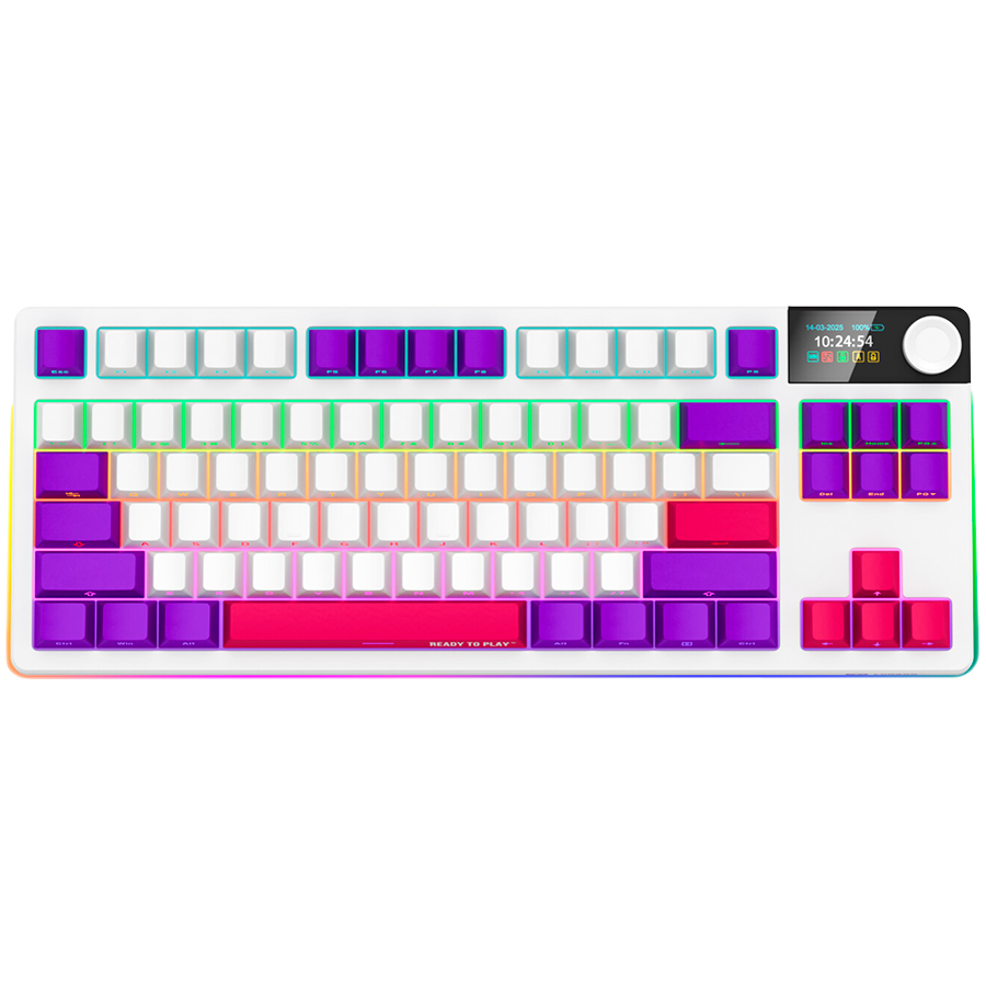 Lorgar Wireless Gaming Keyboard KBP70TKLW - White