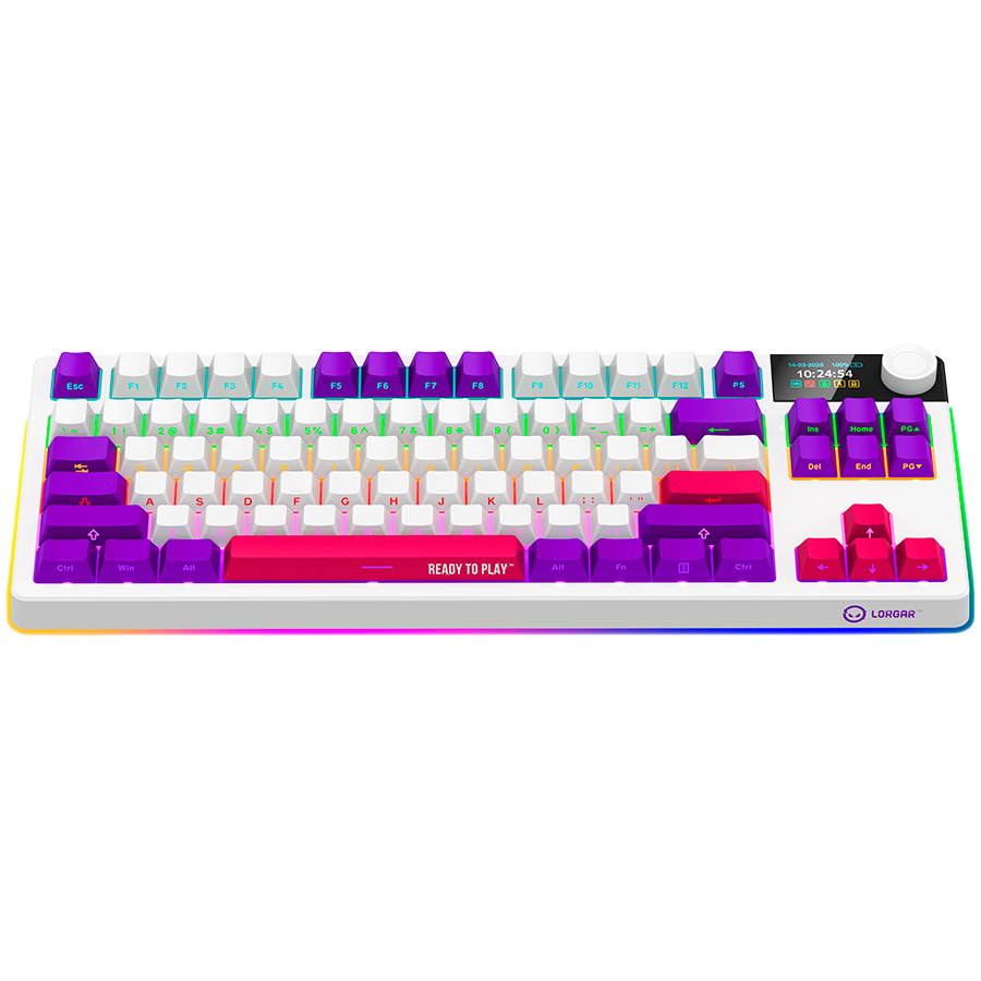 Lorgar Wireless Gaming Keyboard KBP70TKLW - White