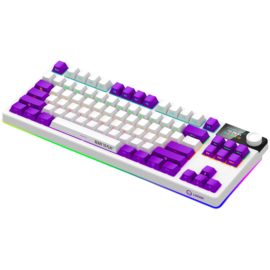Lorgar Wireless Gaming Keyboard KBP70TKLW - White