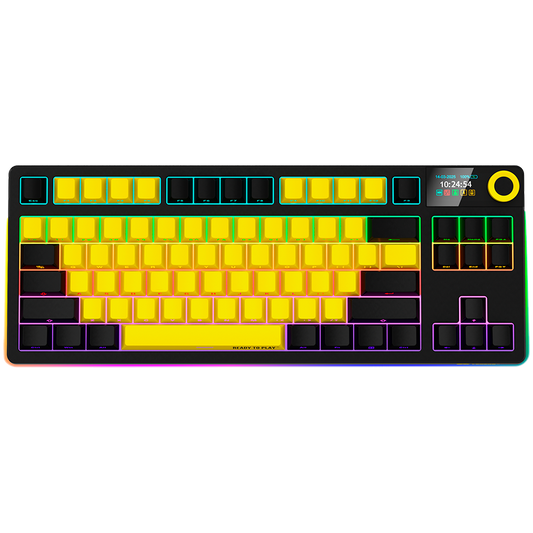 Lorgar Wireless Gaming Keyboard KBP70TKLW - Black/Yellow