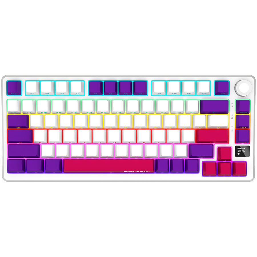 Lorgar Wireless Gaming Keyboard KBP7075W - White