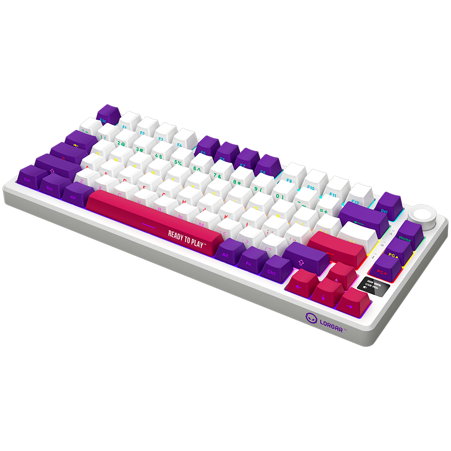 Lorgar Wireless Gaming Keyboard KBP7075W - White