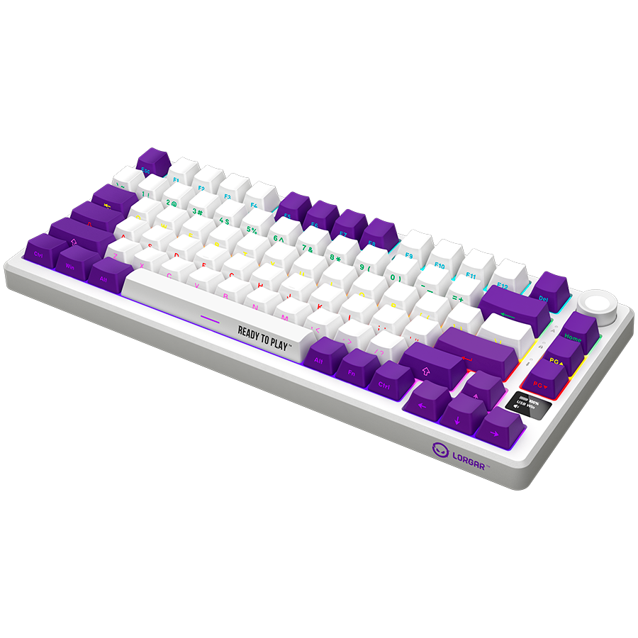 Lorgar Wireless Gaming Keyboard KBP7075W - White