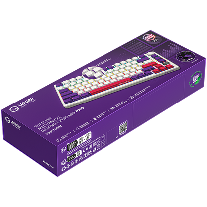 Lorgar Wireless Gaming Keyboard KBP7075W - White