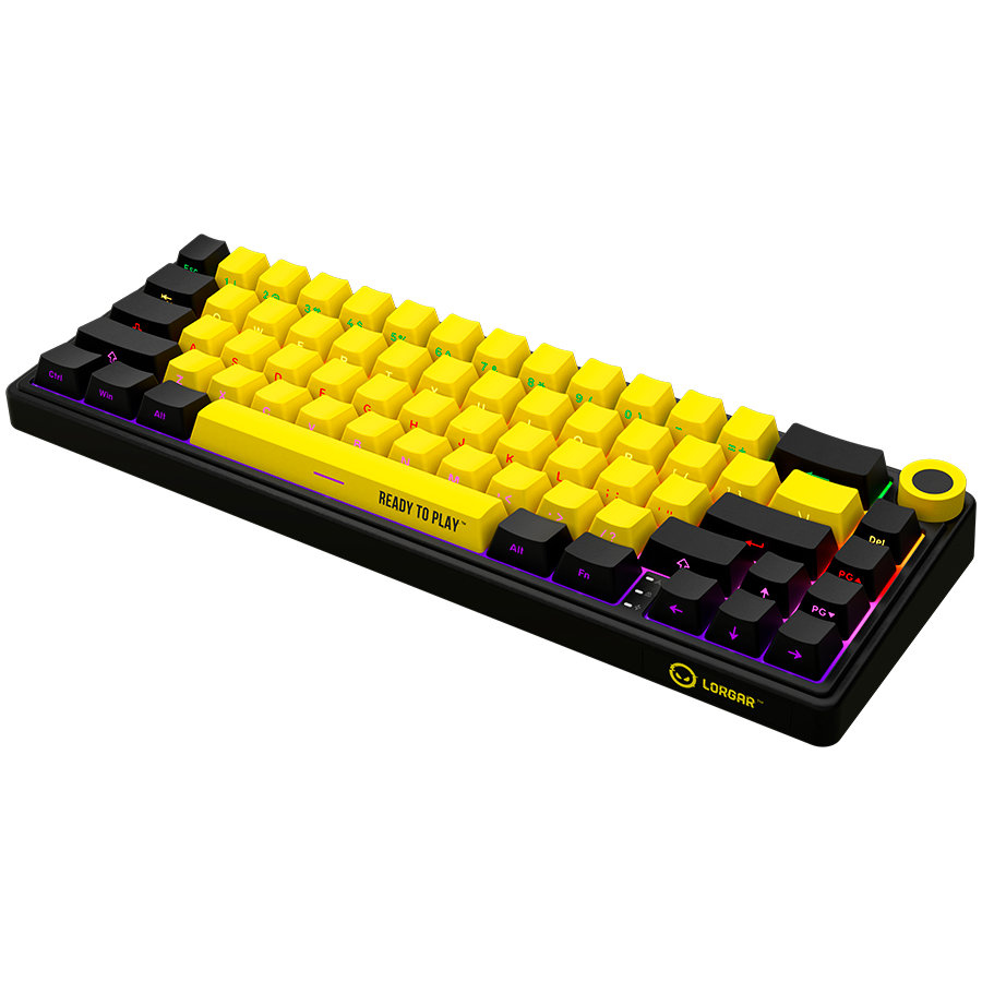Lorgar Wireless Gaming Keyboard KBP70MW - Black/Yellow