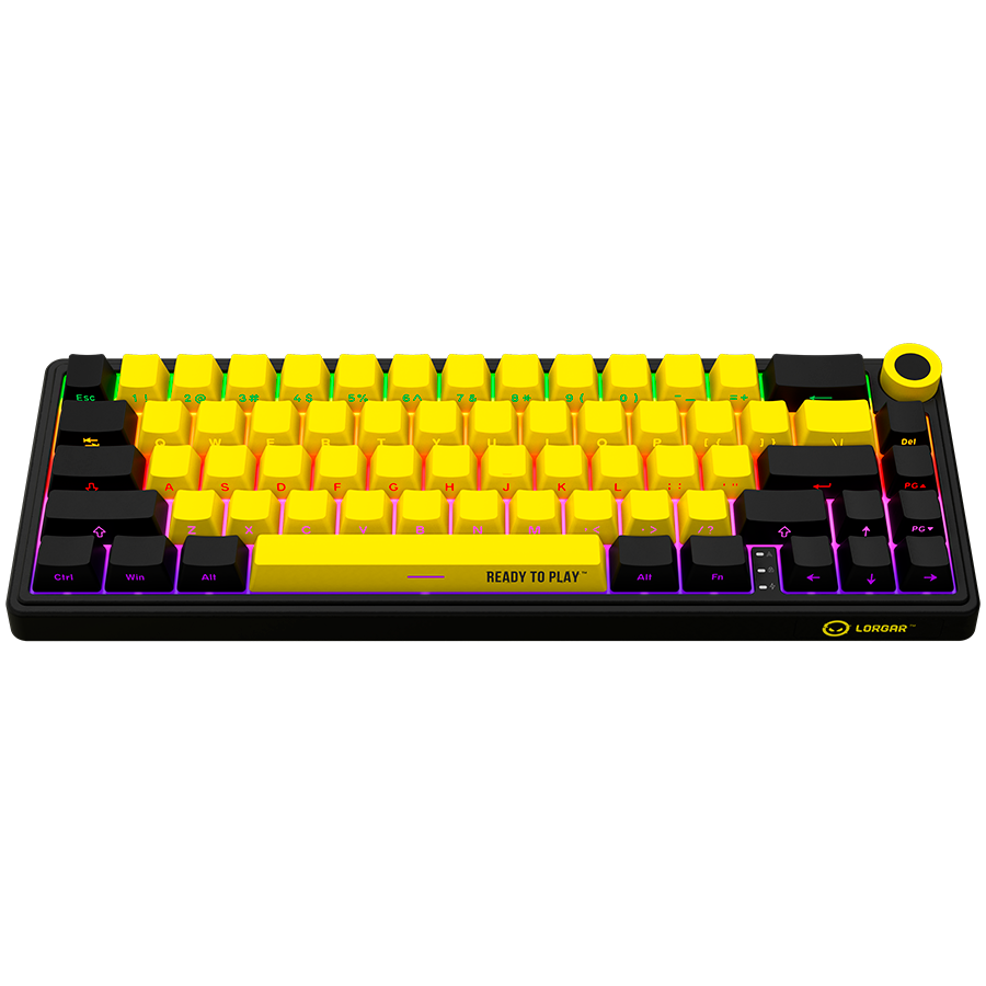 Lorgar Wireless Gaming Keyboard KBP70MW - Black/Yellow