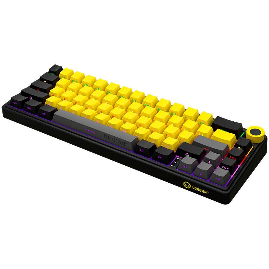 Lorgar Wireless Gaming Keyboard KBP70MW - Black/Yellow