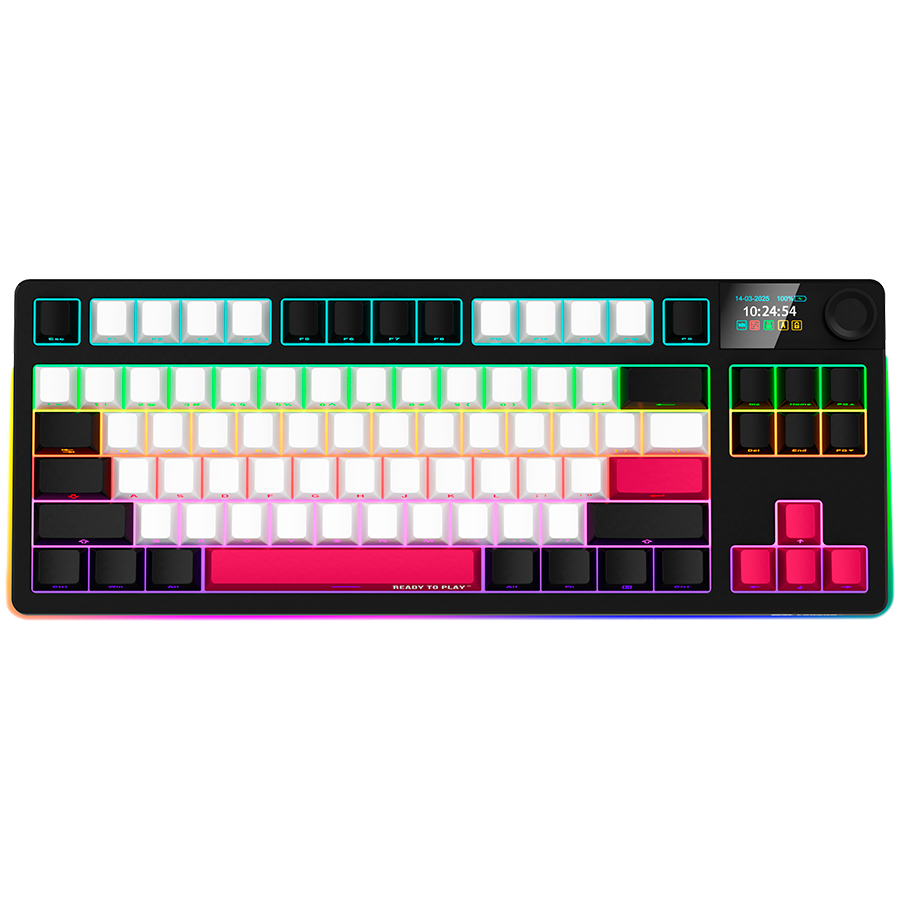Lorgar Wireless Gaming Keyboard KBP70TKLW - Black/Red