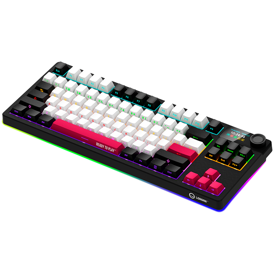 Lorgar Wireless Gaming Keyboard KBP70TKLW - Black/Red