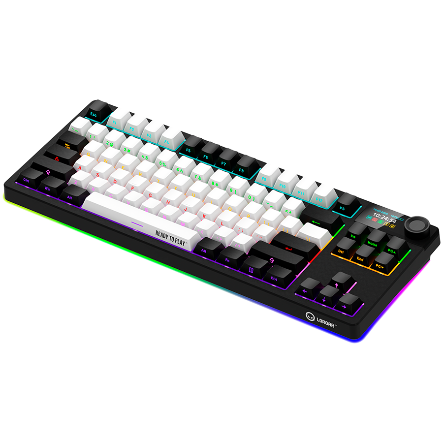 Lorgar Wireless Gaming Keyboard KBP70TKLW - Black/Red