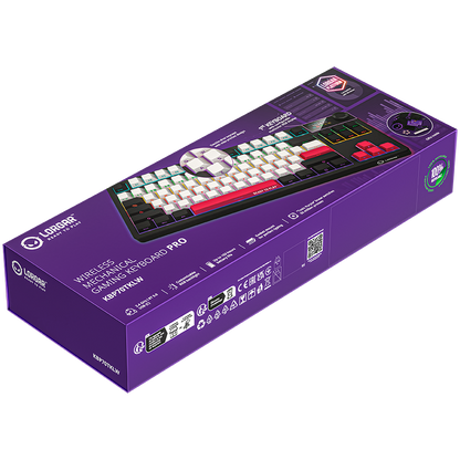 Lorgar Wireless Gaming Keyboard KBP70TKLW - Black/Red
