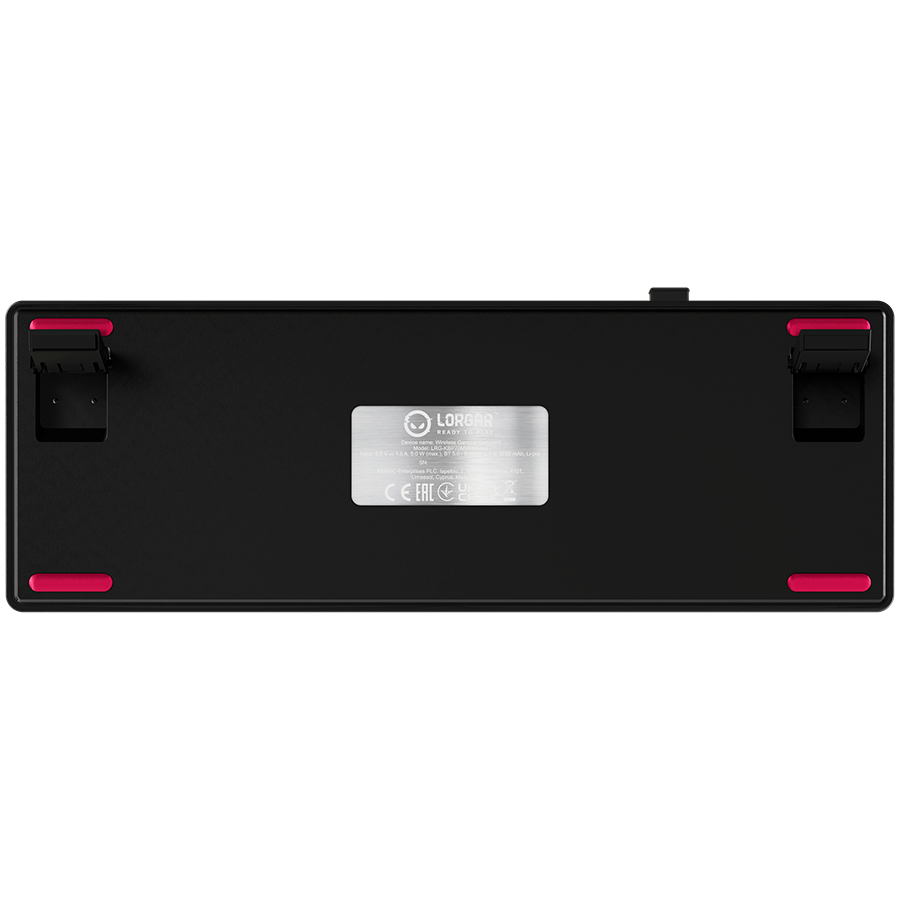 Lorgar Wireless Gaming Keyboard KBP70MW - Black