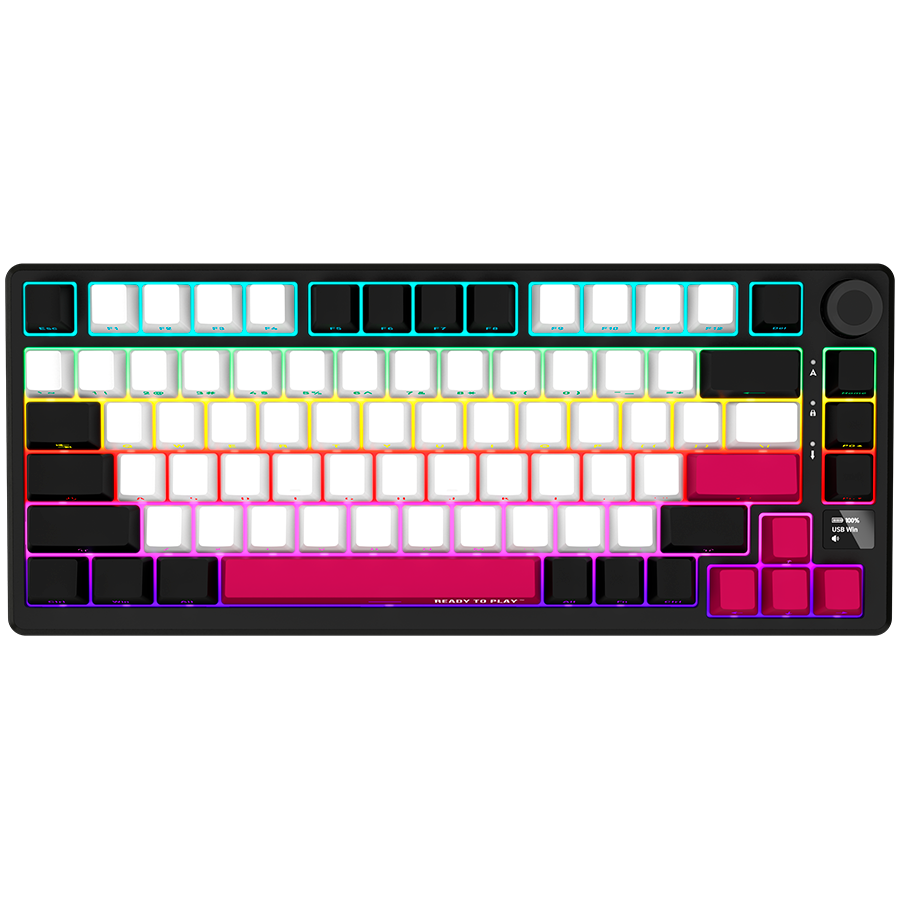 Lorgar Wireless Gaming Keyboard KBP7075W - Black/Red
